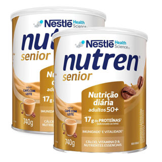 Kit 2 Nutren Senior Complemento Alimentar Café com Leite 740g em Oferta na Shopee