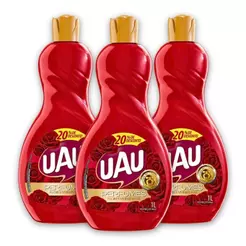 Kit 3un Limpador 1L UAU Flores Vermelhas E Sedução Promo