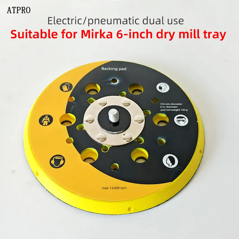 Bandeja geral Mirka para máquina de lixar, para lixadeira Mirka, 6 tamanhos, 150mm, base de disco pneumática, máquina de