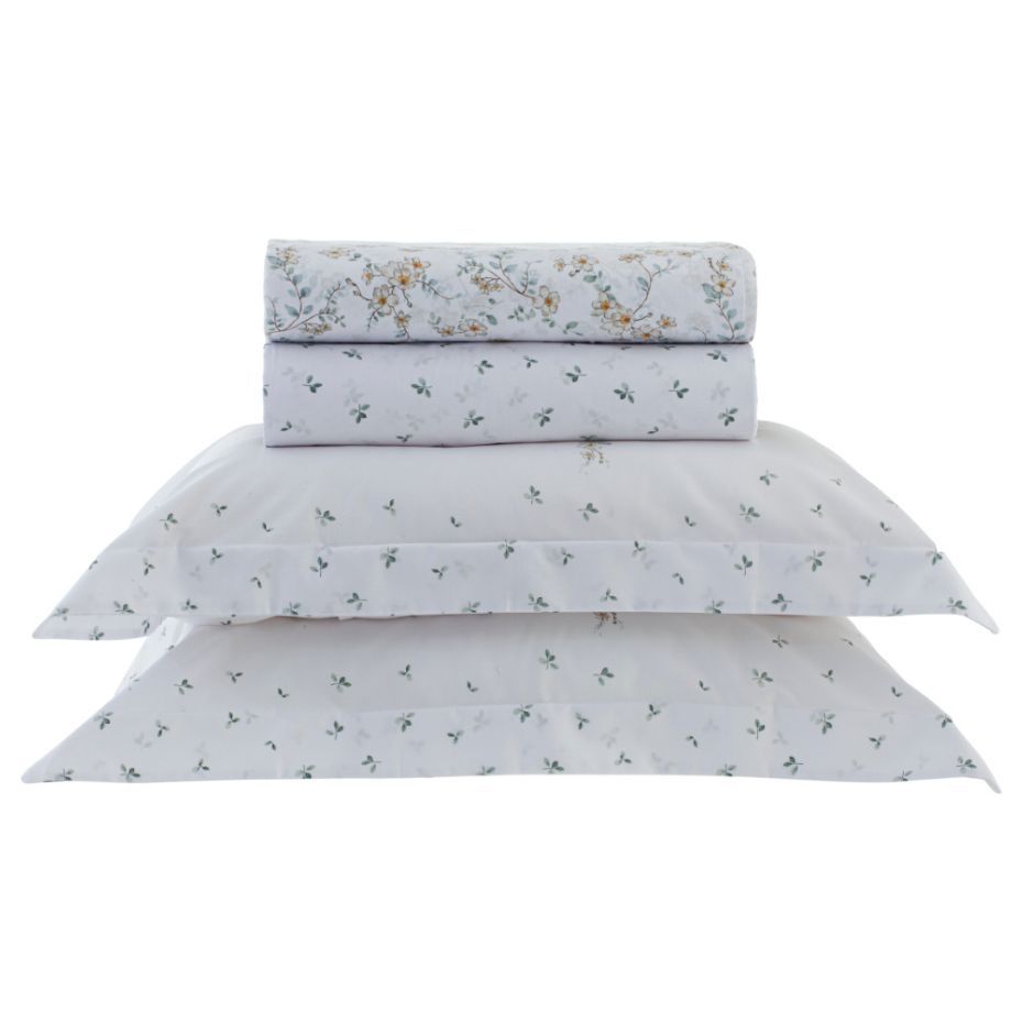 Jogo De Cama 200 Fios Vida Bela Kacyumara Naome em Oferta na Shopee