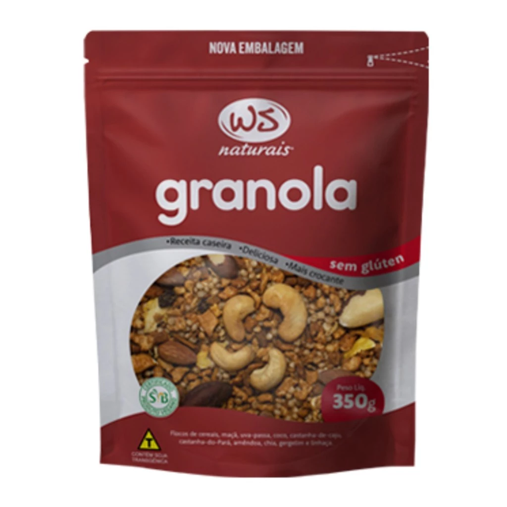 Granola sem Gluten WS NATURAIS 350g