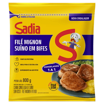 Filé Mignon Suíno Fatiado Congelado Sadia