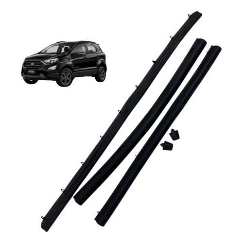 Kit Batente Borracha Vedacao Capo Ford Ecosport 2017 2018