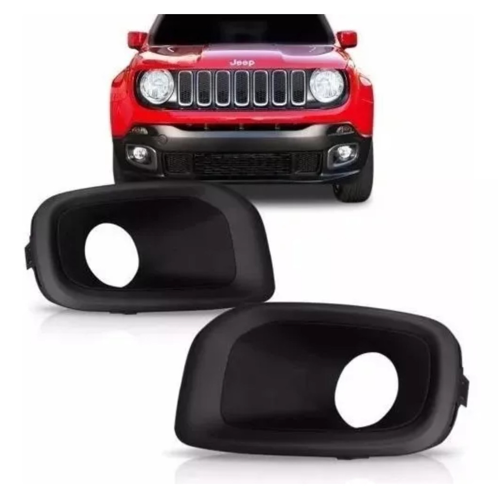 Par Moldura Farol Milha Jeep Renegade 2015 A 2018