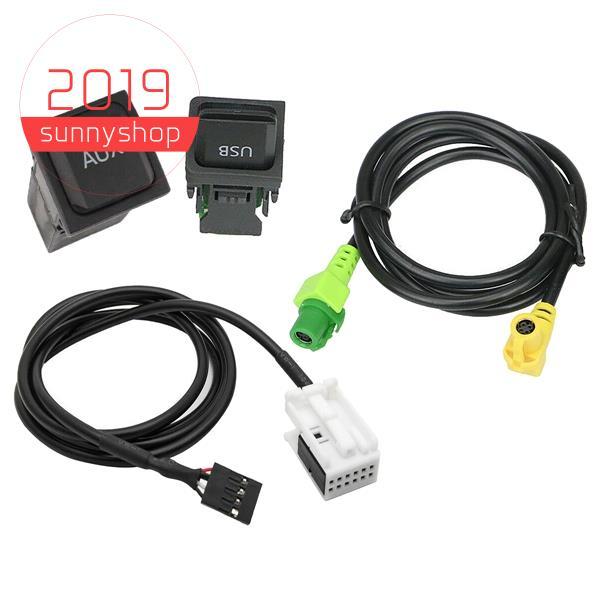 [Bestseller S] Cabo Interruptor USB AUX Para Carro Adaptador De Áudio RCD510 RNS315-B6 B7 Golf 5 MK5 6 MK6 CC