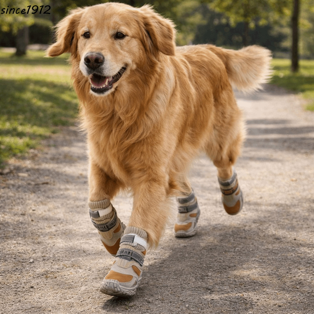 Desce Sapatos Antiderrapantes Para Cães , Botas Quentes De Cano Alto Cachorros De Inverno , De Neve Grossos Reflexivos R