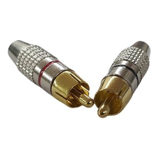 Kit 10 Plug Rca Conector Macho  Metalico  5 Pares em Oferta na Shopee