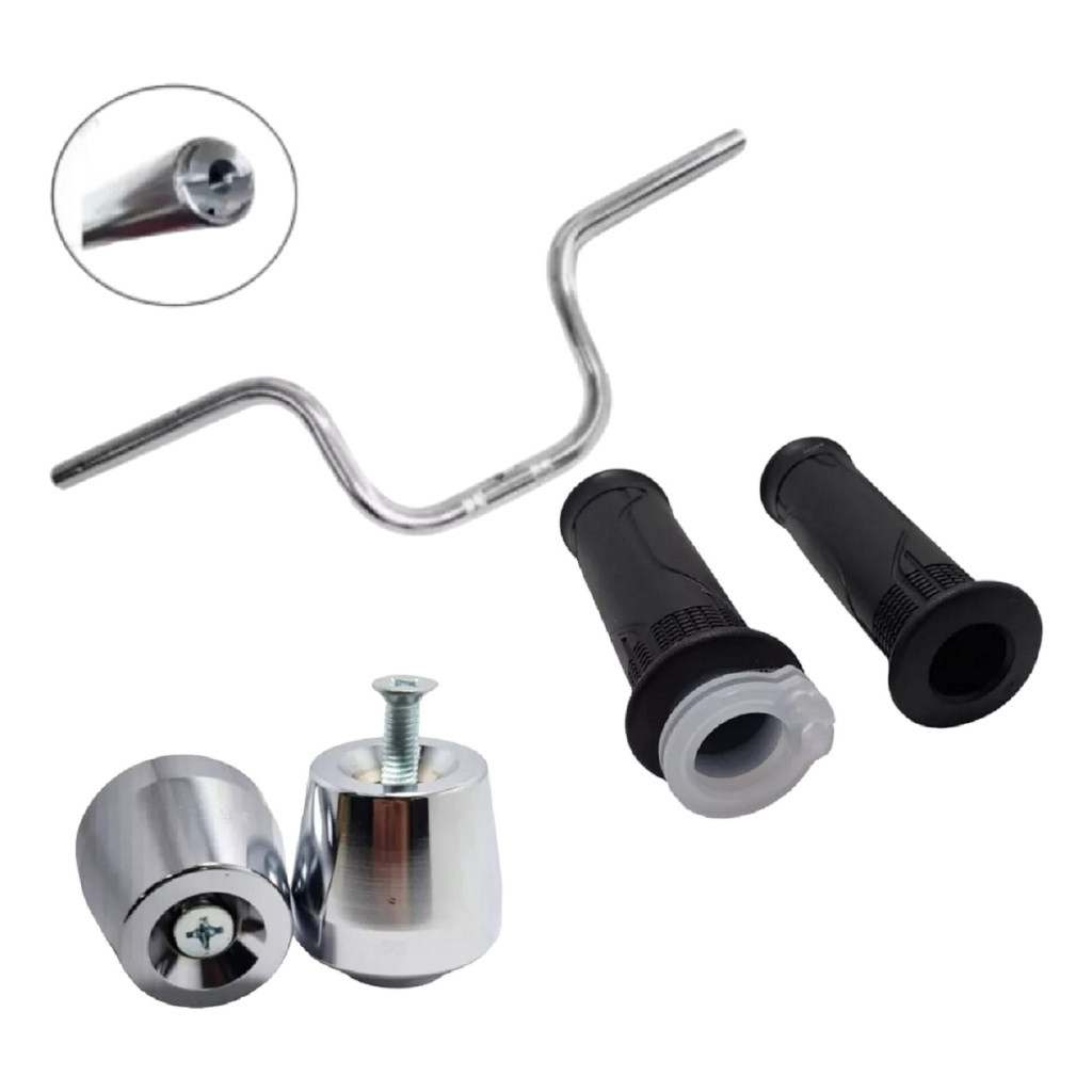 Kit Guidao + par Manopla com Roldana + Par Peso Modelo Pcx - Aplicação: Honda Cg Titan Start Fan 125 150 160 G conect