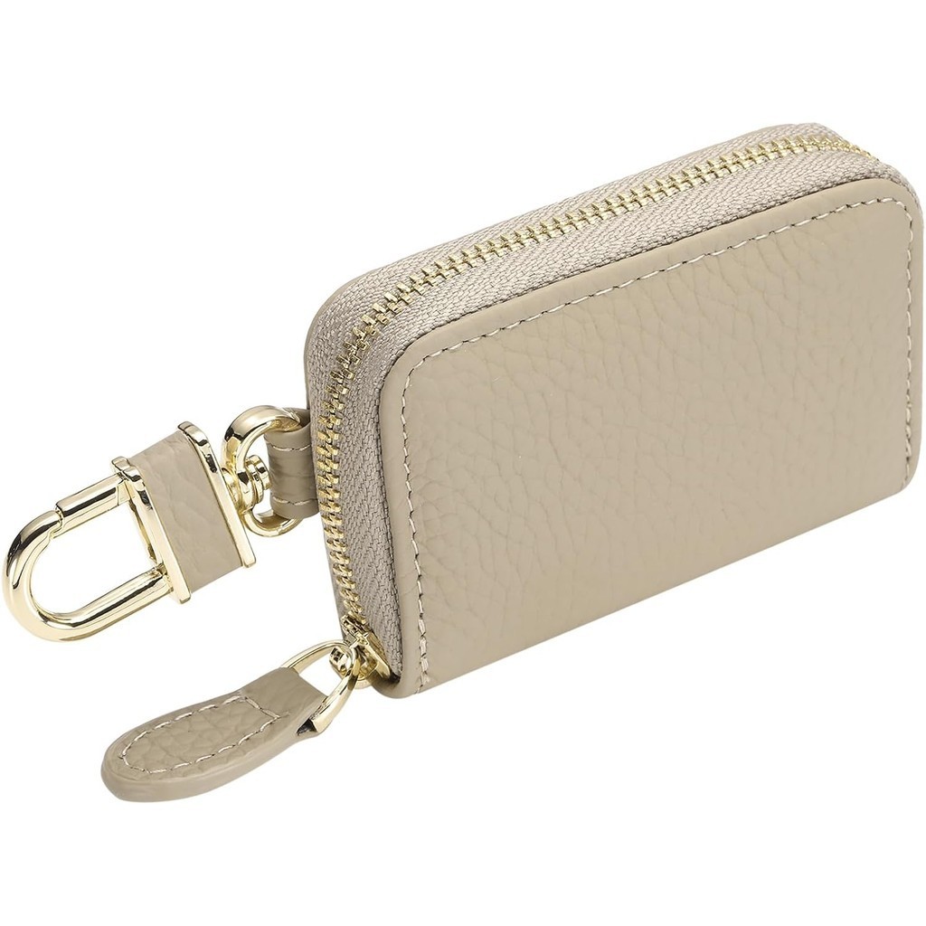 Capa De Couro Genuíno uxcell Para Chave De Carro , Suporte Universal Bolsa Com Zíper Homens E Mulheres