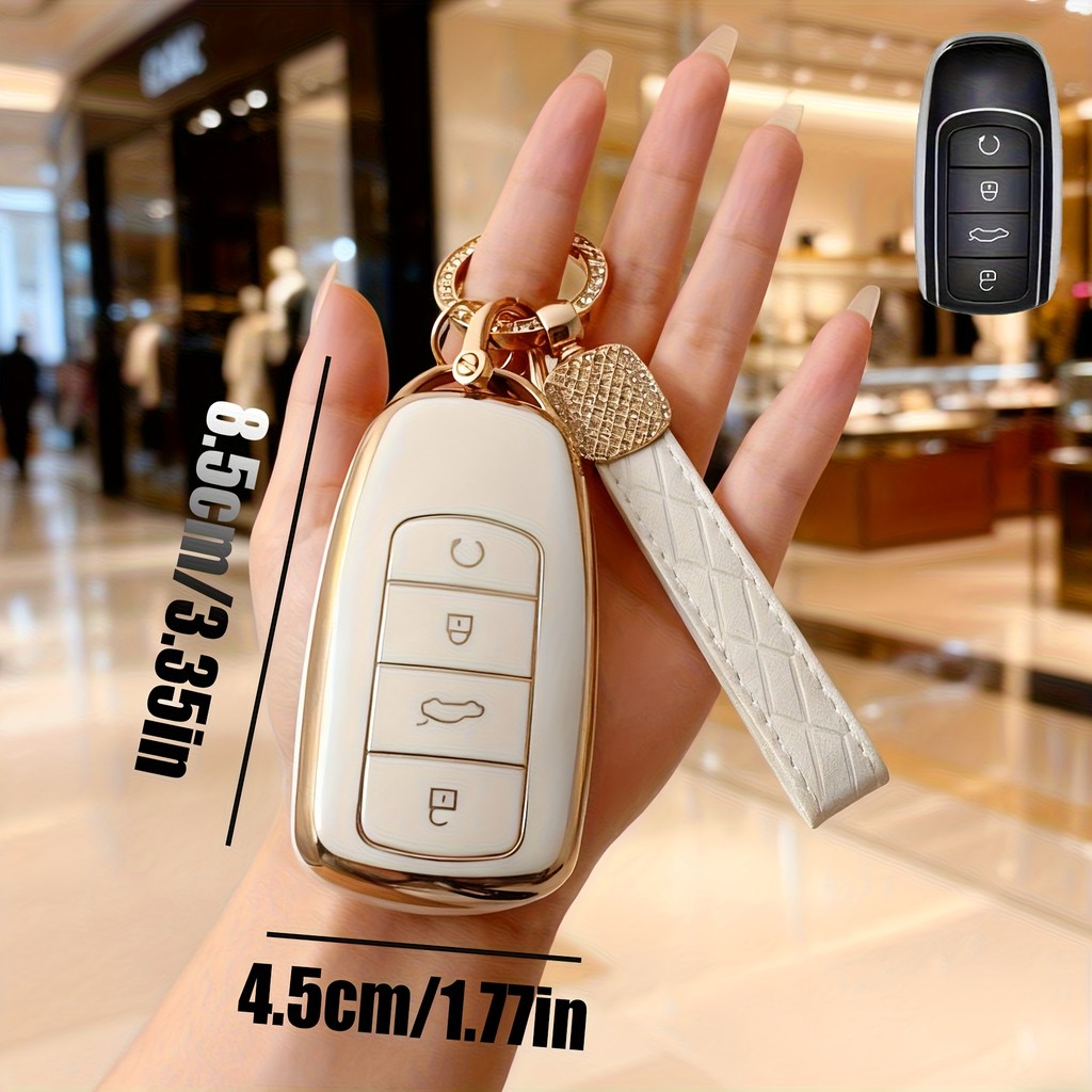 Para Capa De Chave De Carro Chery Com Chaveiro , Omoda C5 E Arrizo 5 Plus Tiggo 8 Pro/8plus/7pro Proteção Resistente A A