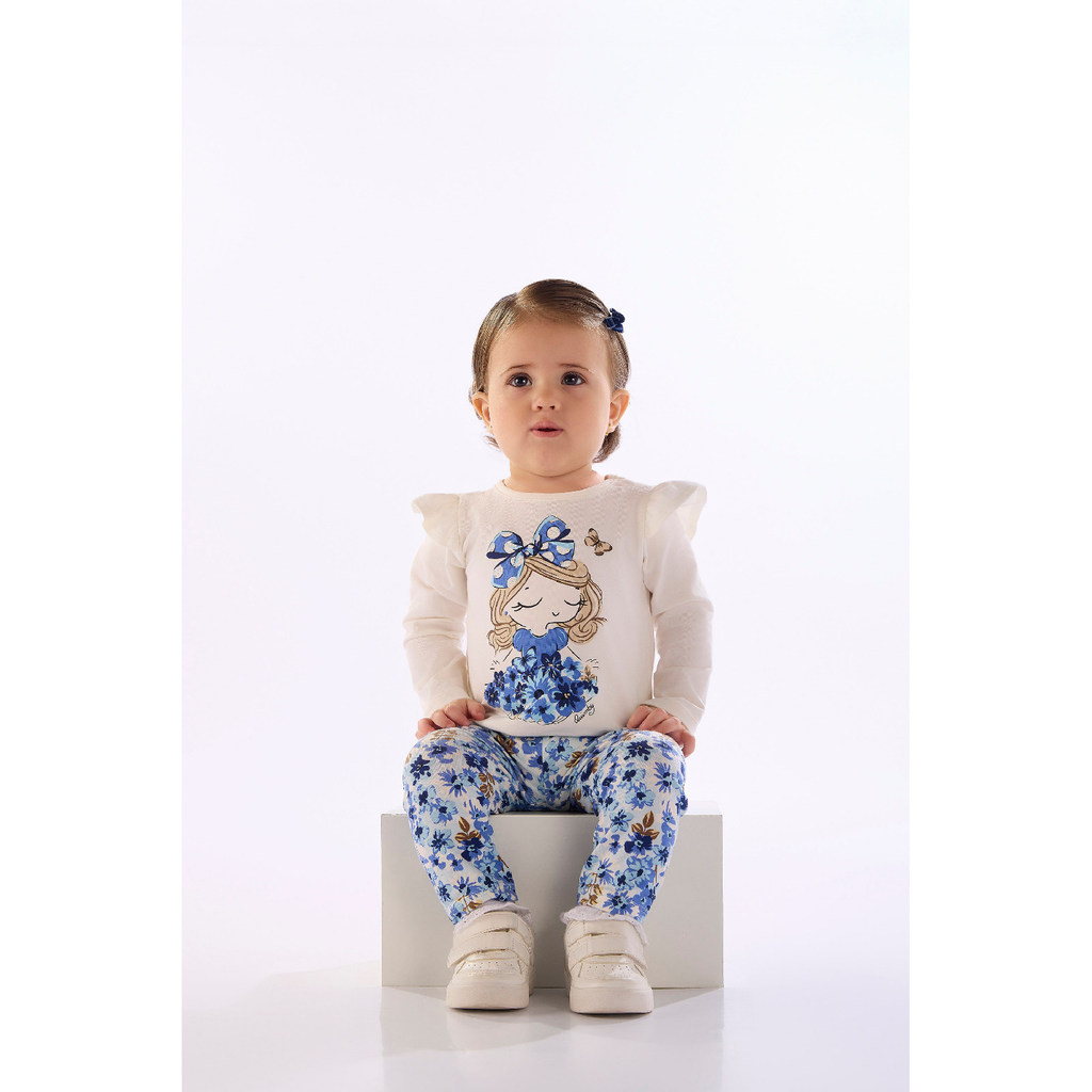 Conjunto Bebê Blusa Legging Floral Quimby