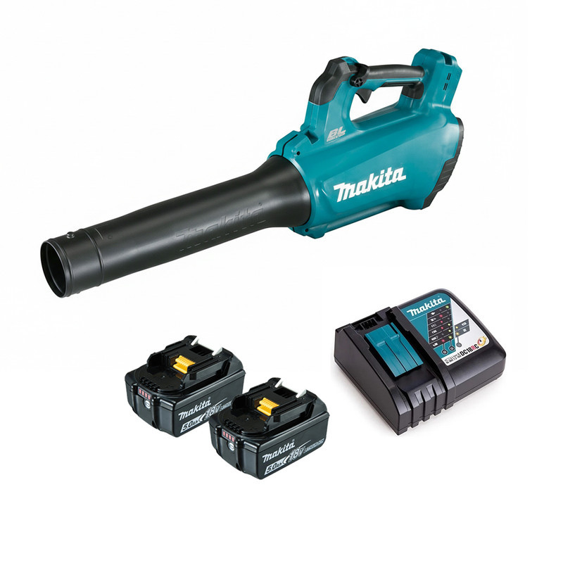 Soprador de Folhas 18V DUB184Z Makita + 2 Baterias 5Ah + Carregador turbo