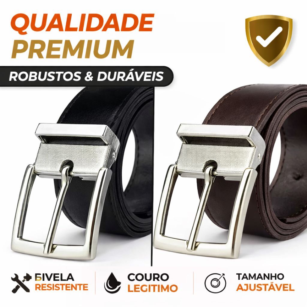 kit 2 cintos masculinos um preto um marrom couro ajuistavel ate 120cm Postamos no mesmo dia