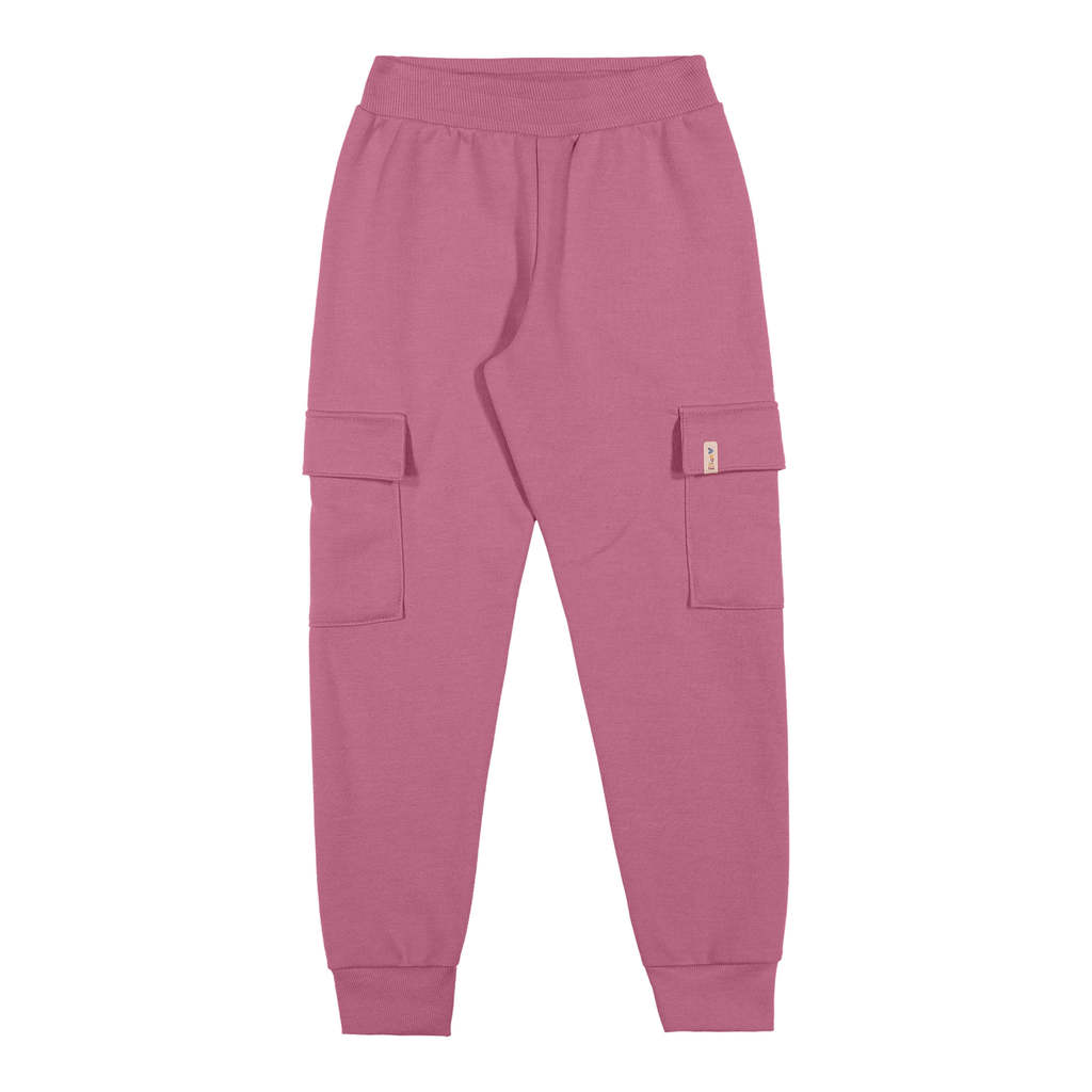 Calça Infantil Menina Cargo Moletom Elian Rosa em Oferta na Shopee