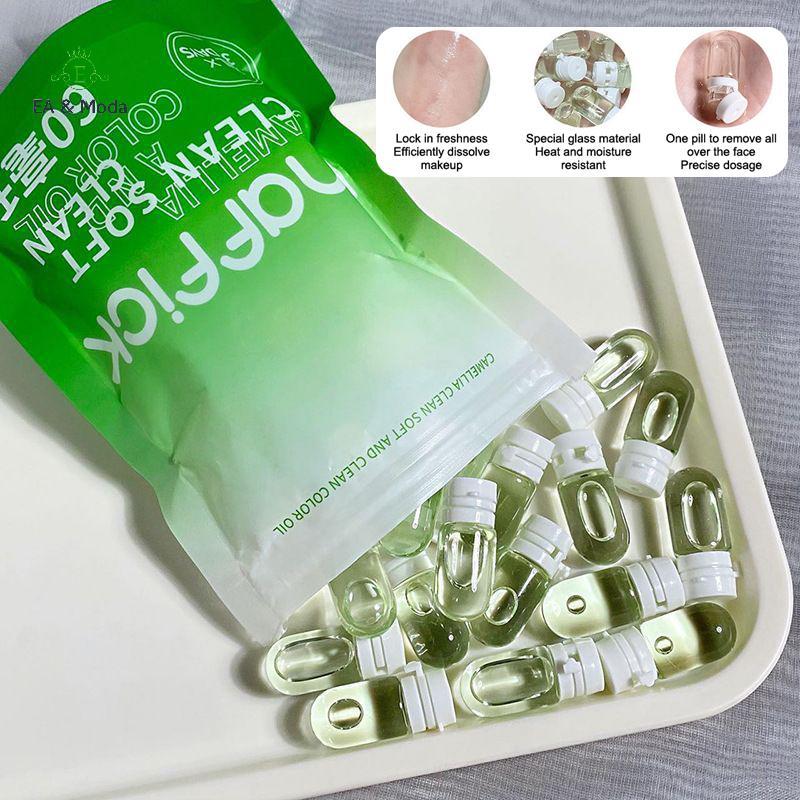EA & Moda 7/10/30pcs Óleo De Limpeza Camélia Limpador Facial Secundário Suave Profunda Viagem Portátil Removedor De Maqu