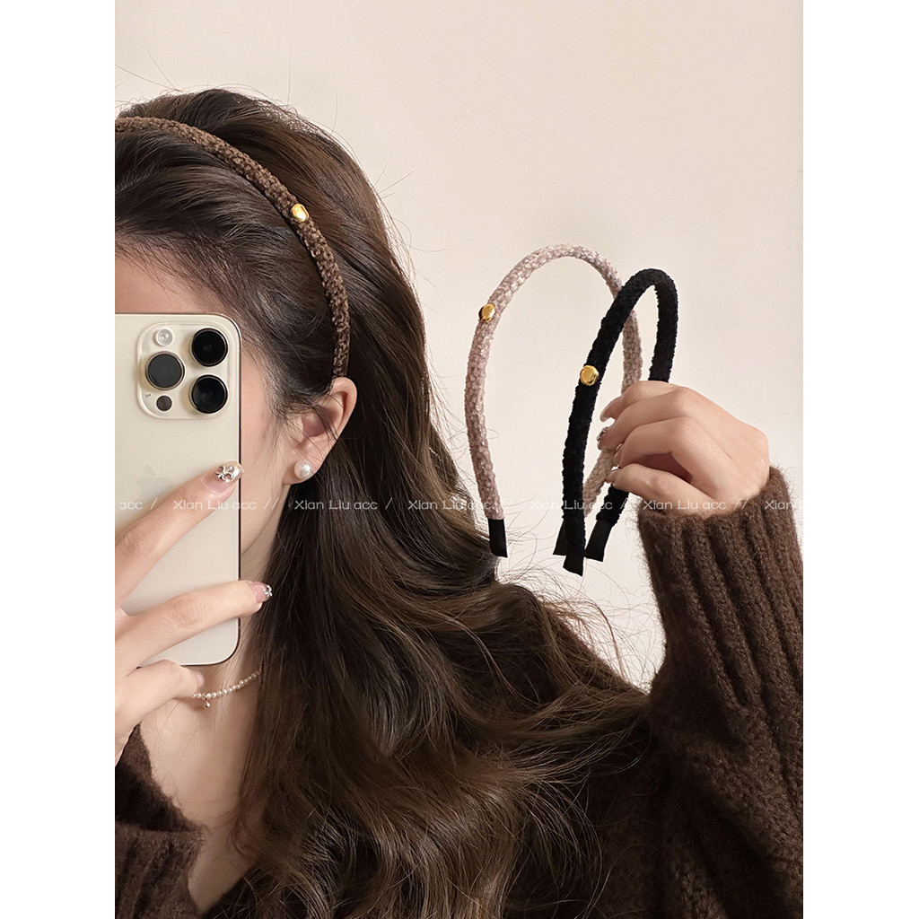 Faixa de cabeça fina feminina high-End moda Hairpin 2026 novo estilo pressionado lavagem de cabelo rosto bandana ca