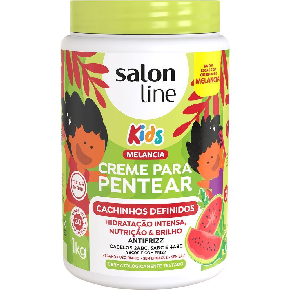 Creme De Pentear Salon Line Cachinhos Definidos Kids 1kg