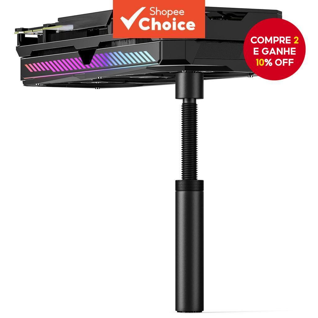 Suporte Vertical Telescópico Giratório para Placa de Vídeo GPU Suporte Magnético para Placa de Vídeo