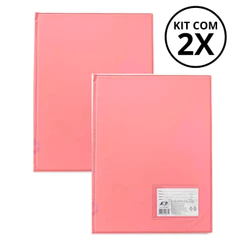 Kit Com 02 Pasta Catálogo com 50 Plásticos Finos Todas As Cores - ACP