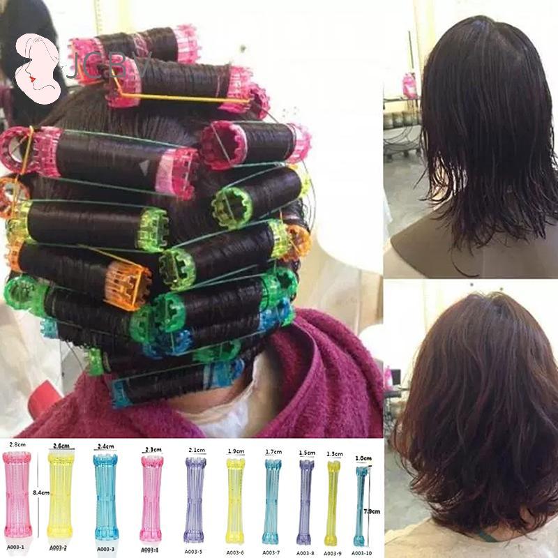 [JCBV] 10 Unidades De Hastes Permanentes De Cabelo De Cristal , 5 Tamanhos De Ferros De Ondulação , De Plástico Para Ond