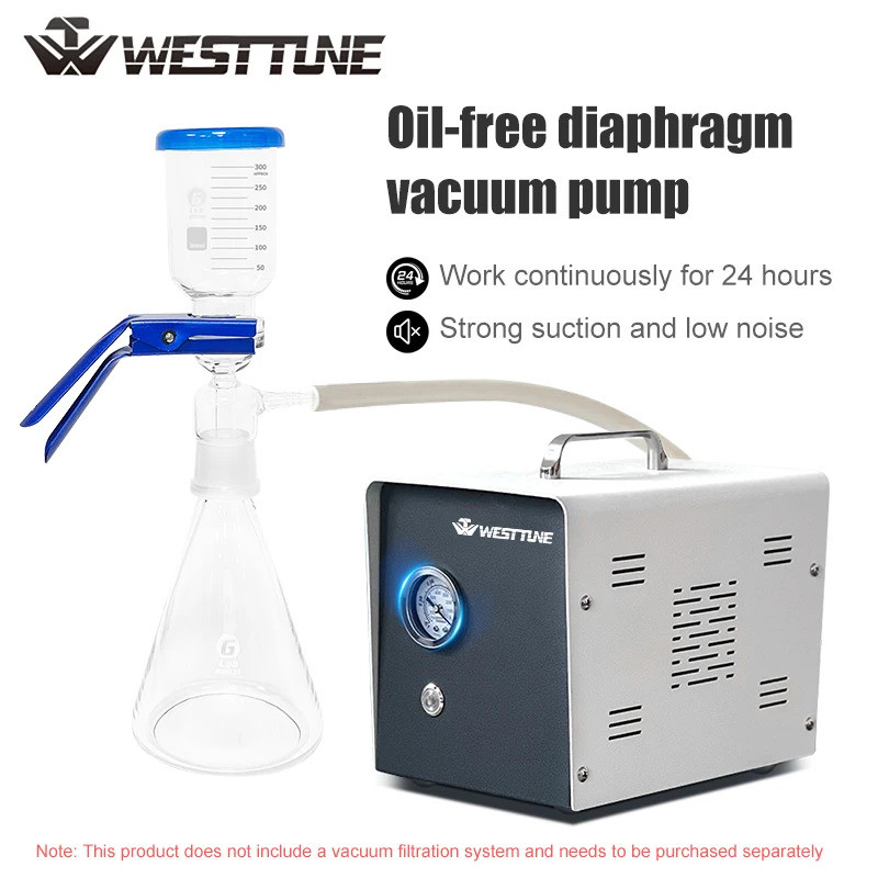 Venda Quente Genuíno original Westtune Mini Bomba De Vácuo De Diafragma Sem Óleo Laboratório Filtro Silencioso Pressão A