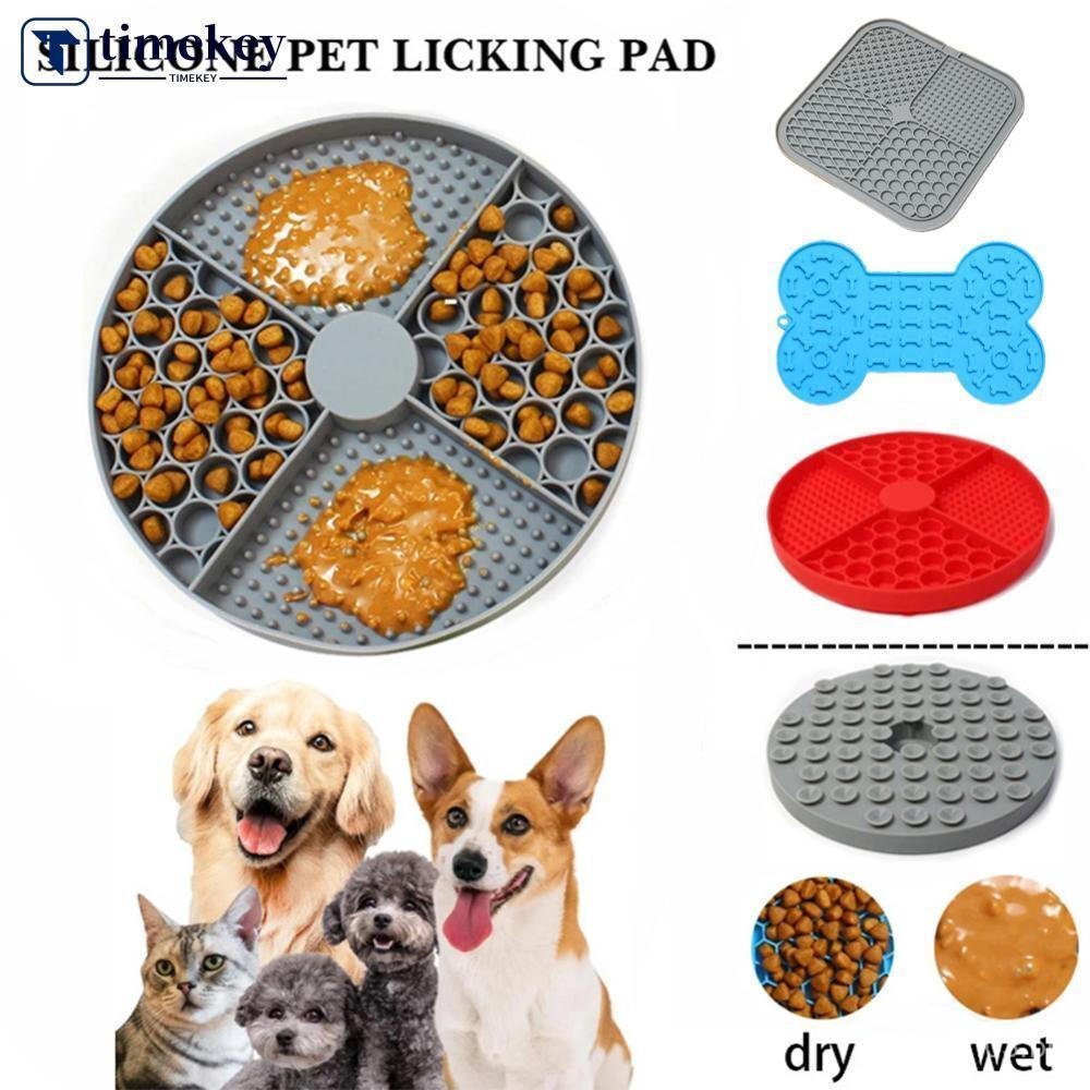 Pet Placemat Gato Cães Lamber Tapete De Silicone Tigela De Comida Lenta Com Sucção Alimentador De Treinamento Su