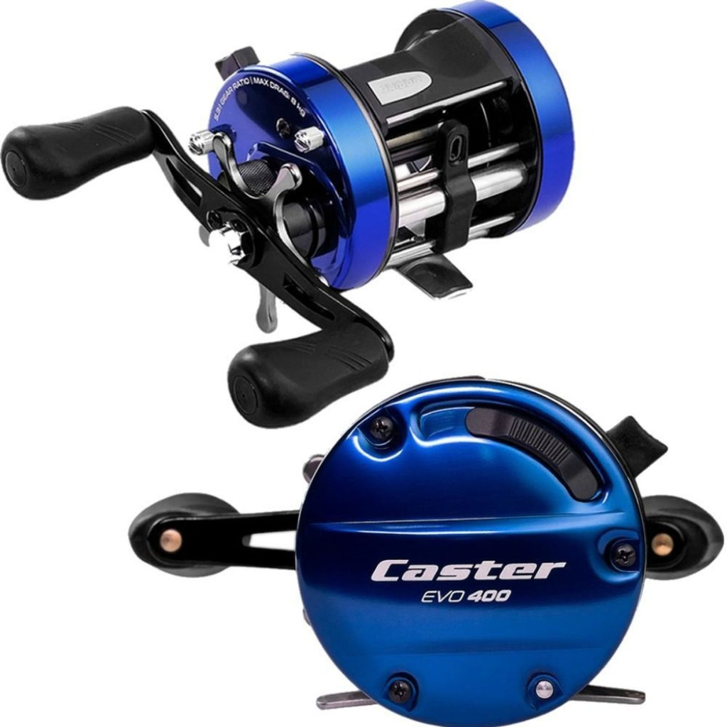 Carretilha Caster EVO 400 Marine Sports Alumínio Perfil Alto Direita Esquerda Original