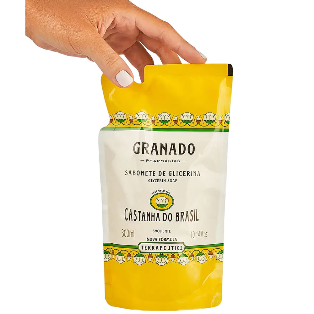 Detalhes do Sabonete Líquido De Glicerina Granado Refil Castanha Do Brasil 300ml