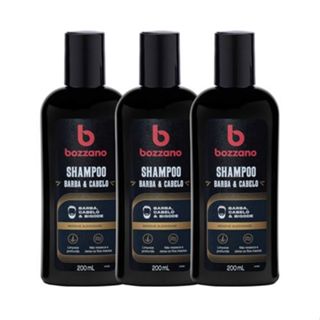 Kit Shampoo Barba, Cabelo e Bigode Bozzano - 3un em Oferta na Shopee
