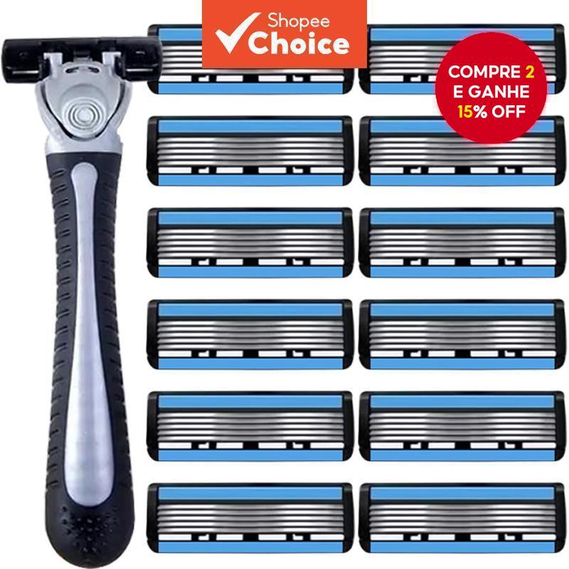 Lâminas De Barbear Manual Com 6 Camadas, Substituição E Ferramentas Para Um Barbear Suave Em viagens
