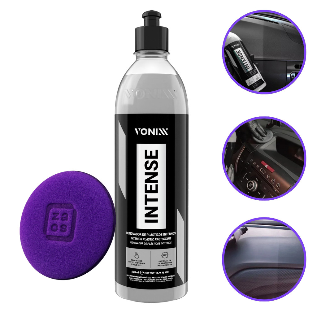 Revitalizador Plásticos Intense 500ML Vonixx + Aplicador Zacs em Oferta na Shopee