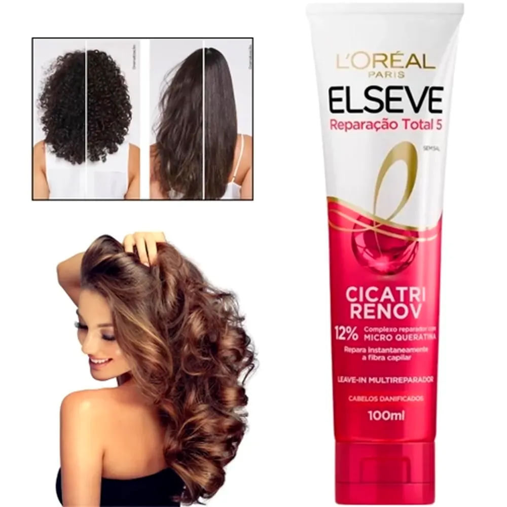 Detalhes do Kit Elseve Leave-In Cicatri Renov 100ml + Óleo Extraordinário 100ml