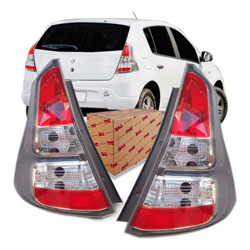 Lanterna Traseira Renault Sandero Cinza 2012 2013 2014 Tyc