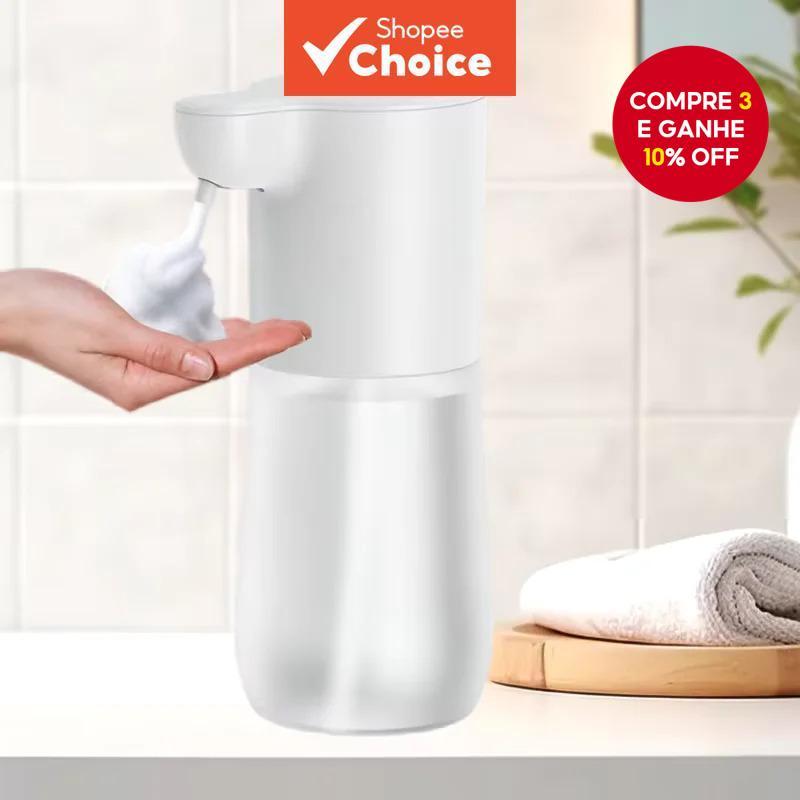 Dispensador automático de espuma sem toque 350ml | Recarregável via USB com sensor infravermelho