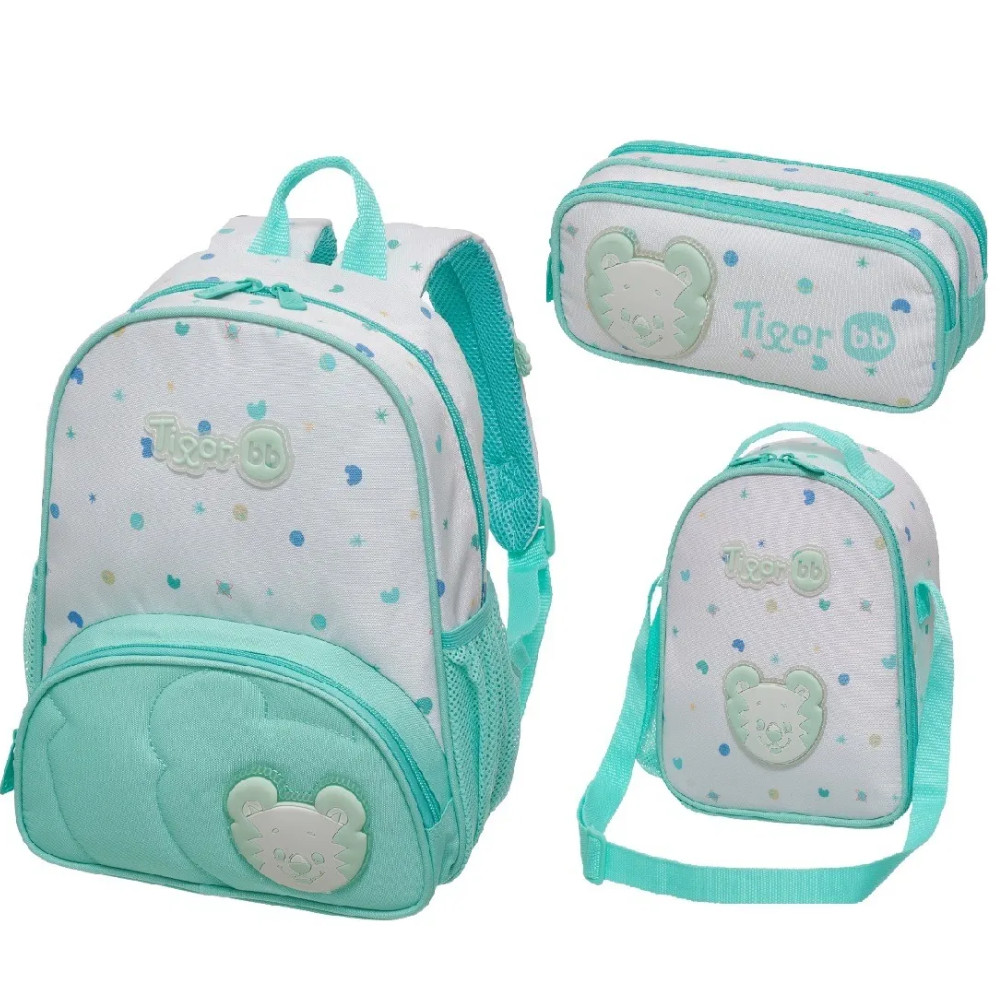 KIT MOCHILA COSTAS ESTOJO E LANCHEIRA T. TIGRE - KOUII