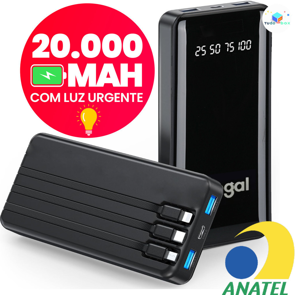 Carregador Portátil Power Bank Favo de Mel Bateria Externa 10000mah 20000mah