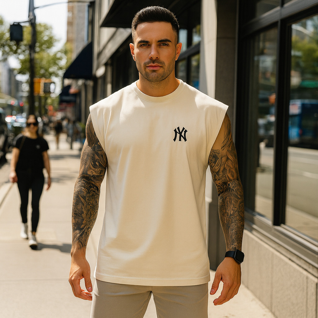 Regata Oversized Machão Masculina Streetwear Academia Casual Confortável Básica Verão Moda Fitness