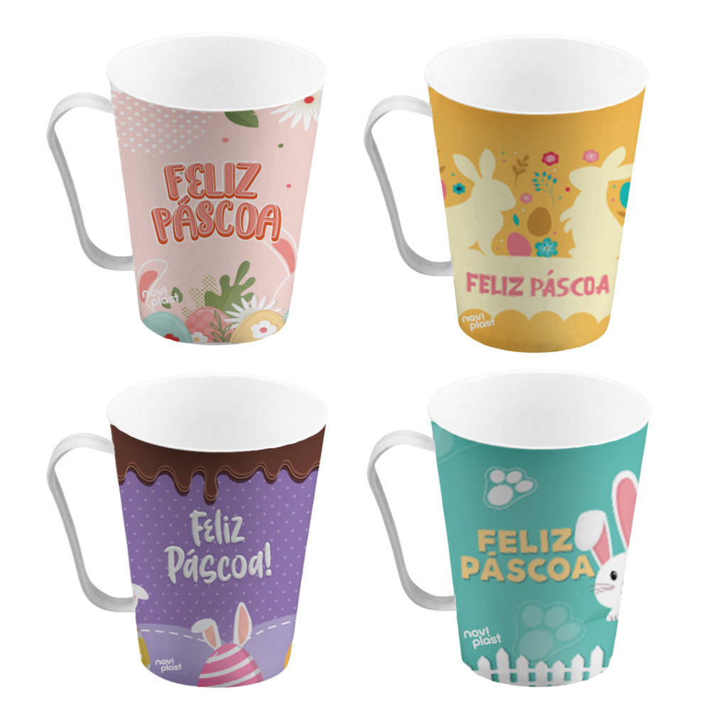 Kit 24 Canecas 430Ml Lembrancinhas Datas Especiais Pascoa em Oferta na Shopee