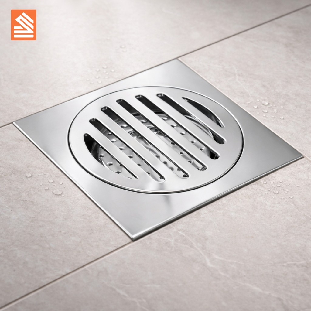 Ralo Grelha 15x15 Para Banheiro Aço Inox Cromado Sistema Inteligente Controle de Odor Veda Cheiro — imagem 2 de 2