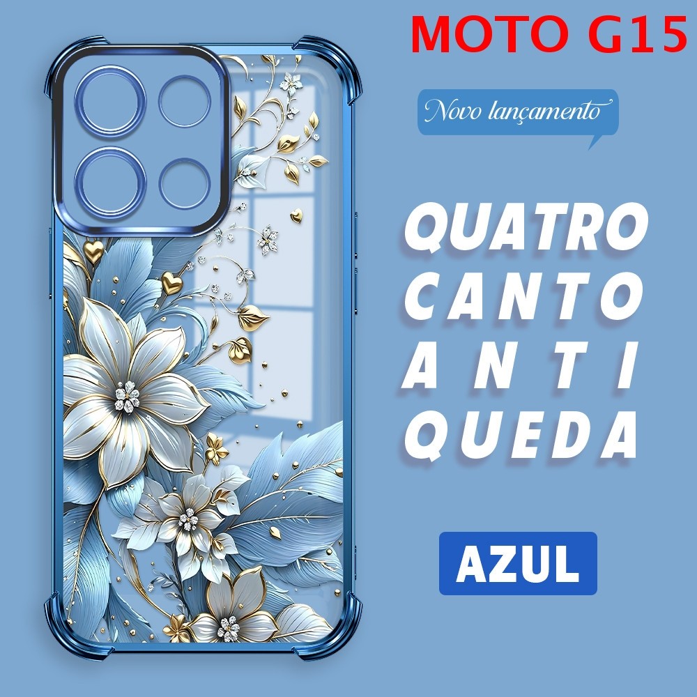 Capa Para Motorola Moto G15 Capinha Anti Choque Case Transparente 0506 FS em Oferta na Shopee