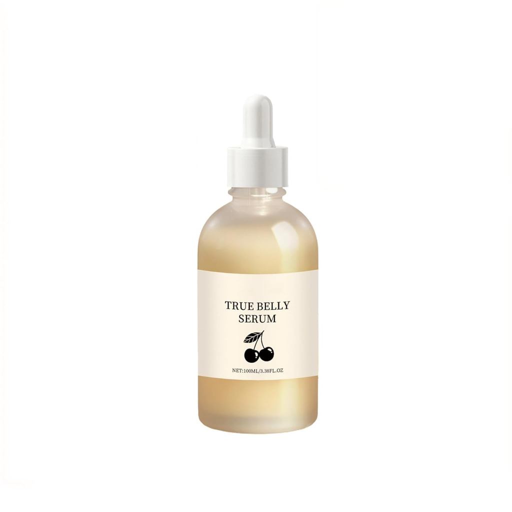 Sérum para a Barriga True Belly com Extrato de Cereja, Cuidados com a Pele na Gravidez e Pós-parto para Estrias, Óleo pa
