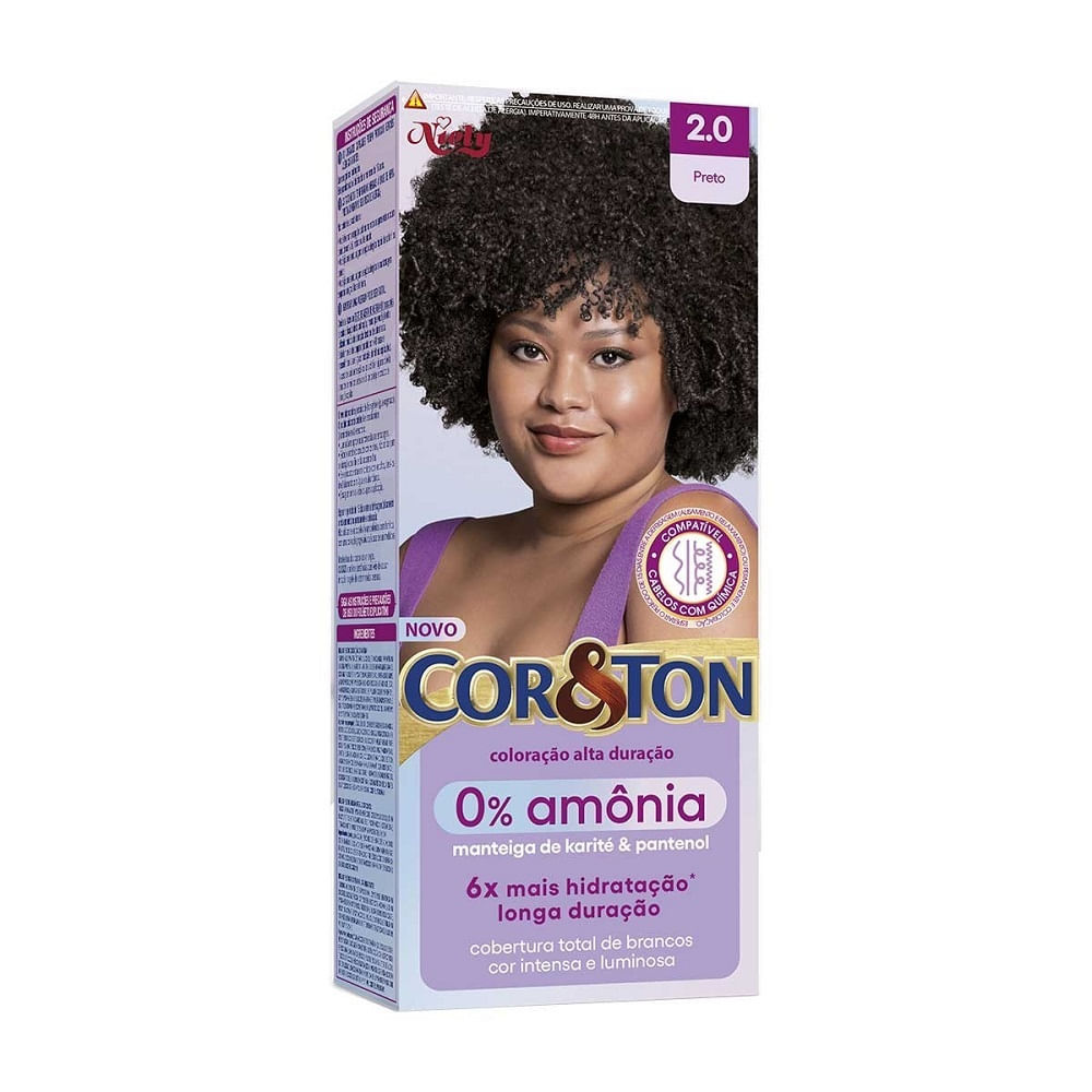 Tinta COR E TON Sem Amônia 2.0 Preto em Oferta na Shopee