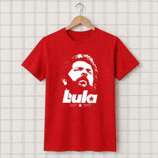 Camiseta Pt Camisa Lula Unissex - Vermelho e Preto - Temos Plus Size P ao G4
