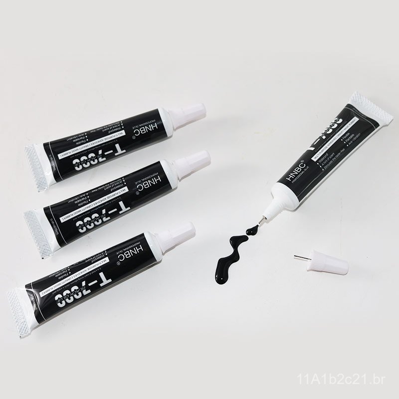 Cola preta T7000 para reparo de moldura de tela de celular, selante à prova d'água e anticorrosivo, cola para reparo de
