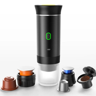Cafeteira Portátil 3 em 1 Expresso Elétrica Recarregável para Cápsulas e Café Moído Compa…