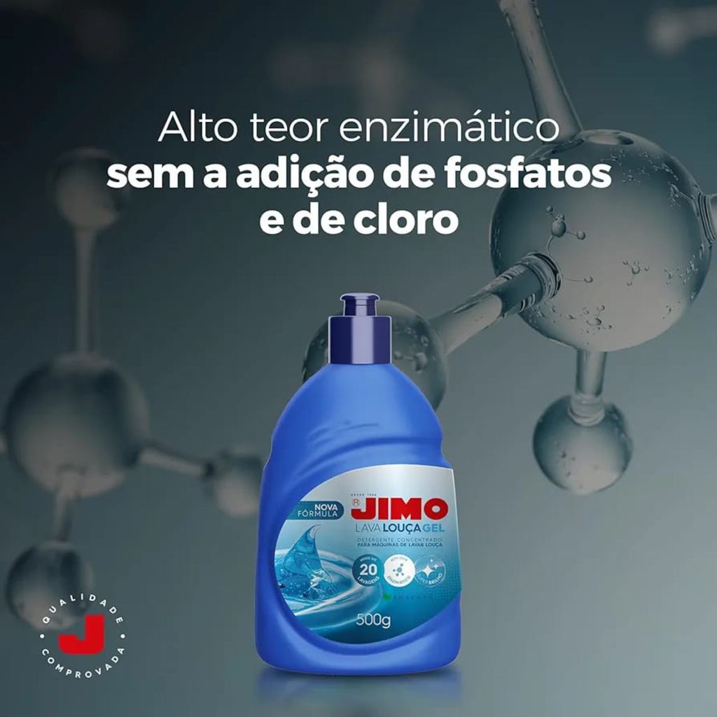 KIT 6un Lava-Louça Gel 500ml - JIMO — imagem 2 de 2