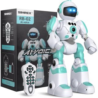 Brinquedos Robôs SIMREX para Crianças, Robô com Controle Remoto, Robô Programável com Voz Gravada, Música, Dança e Contr