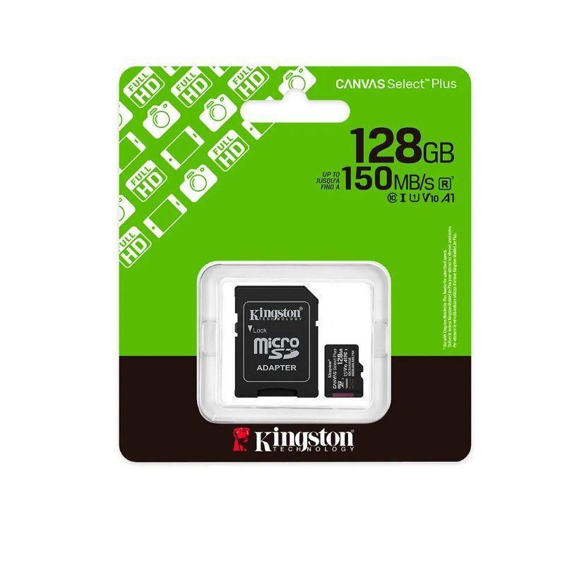 Cartao De Memoria Kingston 128Gb Canvas Select Plus C/Adap Sdcs3