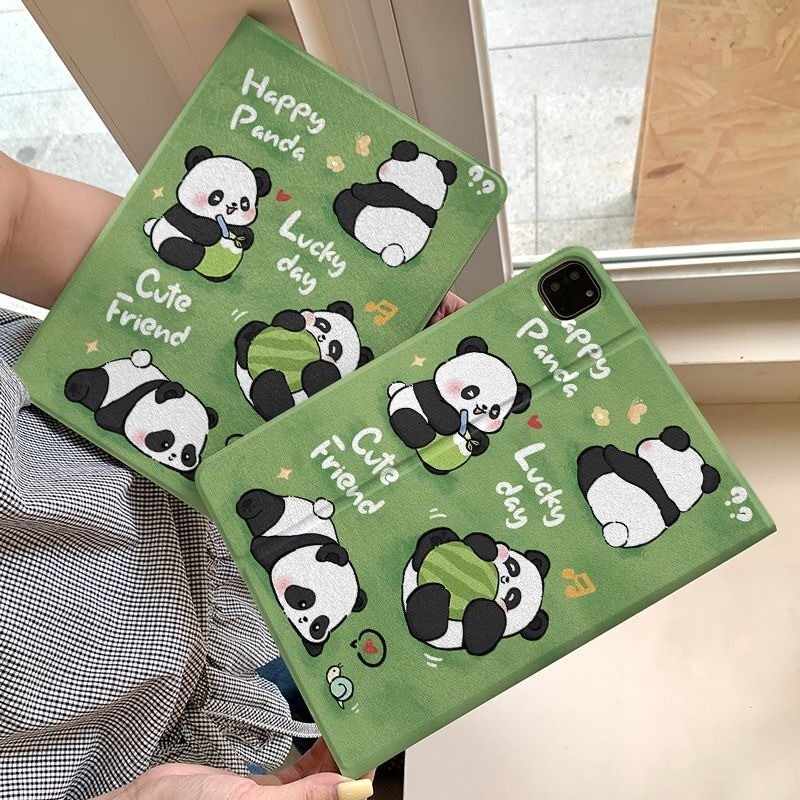 Capa Capinha Panda para Tablet Samsung Galaxy Tab S6 Lite  A9PLUS S9 S10 FE PLUS+ CASE Slot para Caneta