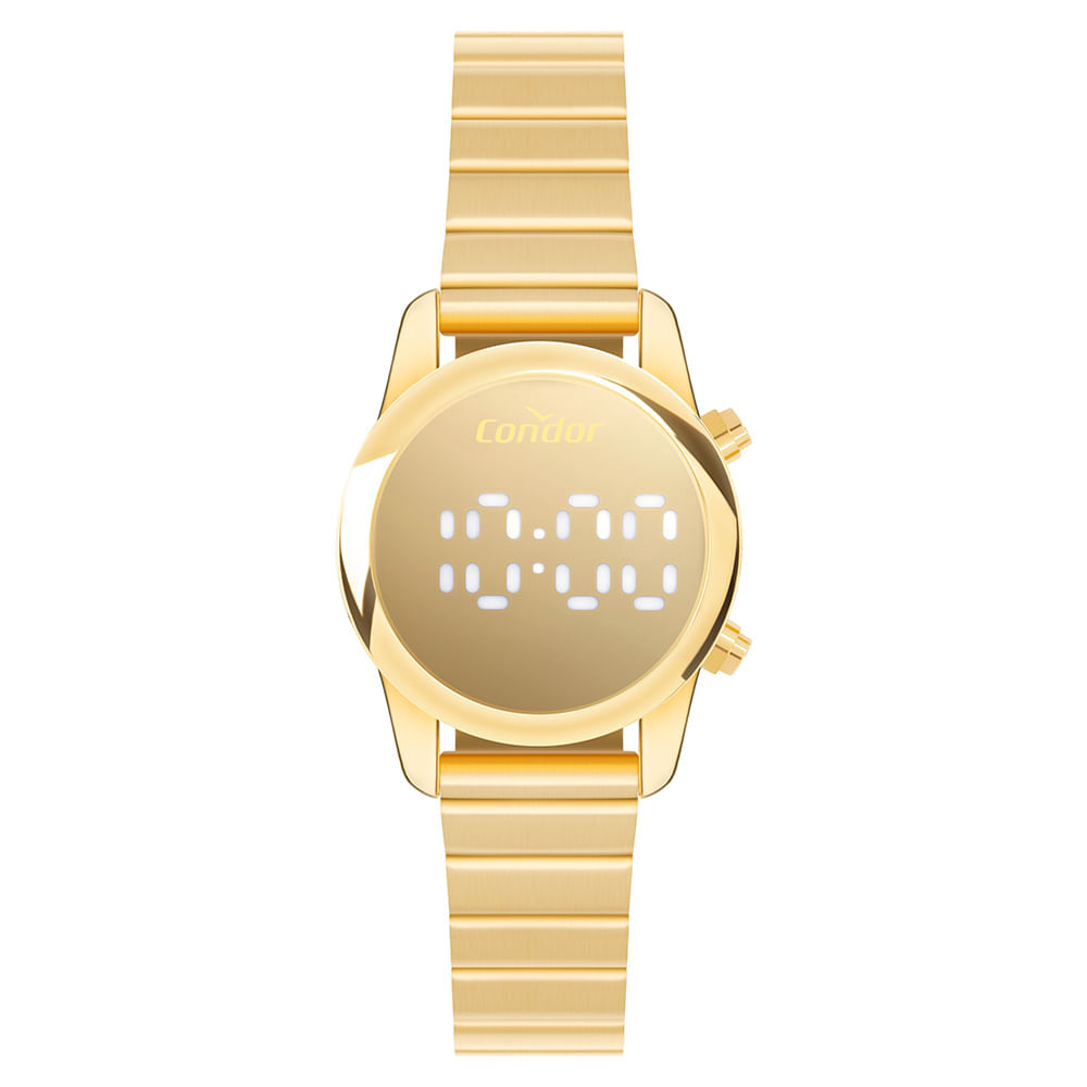 Relógio Condor Feminino Digital Dourado - COMD26AAI/4D